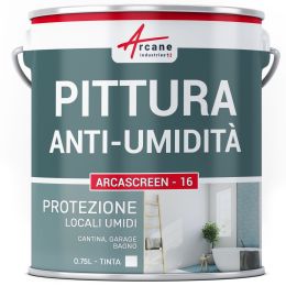 Pittura anti-umidità per pareti umide di bagni o cantine: ARCASCREEN - 16 0.75 L (fino a 3m²)