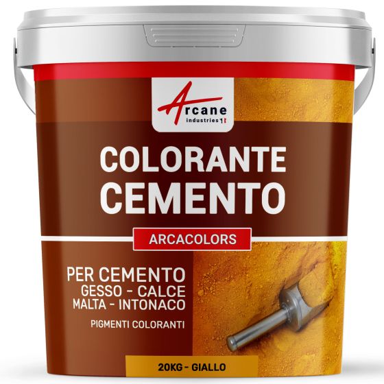 Colorante per cemento per intonaco, malta e cemento - ARCACOLORS 20 kg Giallo