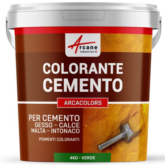 Colorante per cemento per intonaco, malta e cemento - ARCACOLORS 4 kg Verde Colorante per cemento per intonaco, malta e cemento - ARCACOLORS 4 kg Verde