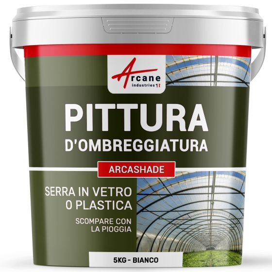 Vernice ombreggiante per serre agricole o industriali - ARCASHADE 5 kg Bianco Vernice ombreggiante per serre agricole o industriali - ARCASHADE 5 kg Bianco