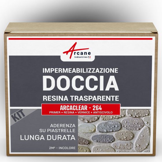 Kit impermeabilizzante per doccia e bagno trasparente: ARCACLEAR - 264 2 m² Kit impermeabilizzante per doccia e bagno trasparente: ARCACLEAR - 264 2 m²