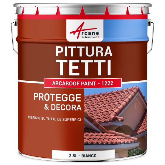 Vernice per Tetto e Tegole: ARCAROOF PAINT - 1222 2.5 L Bianco