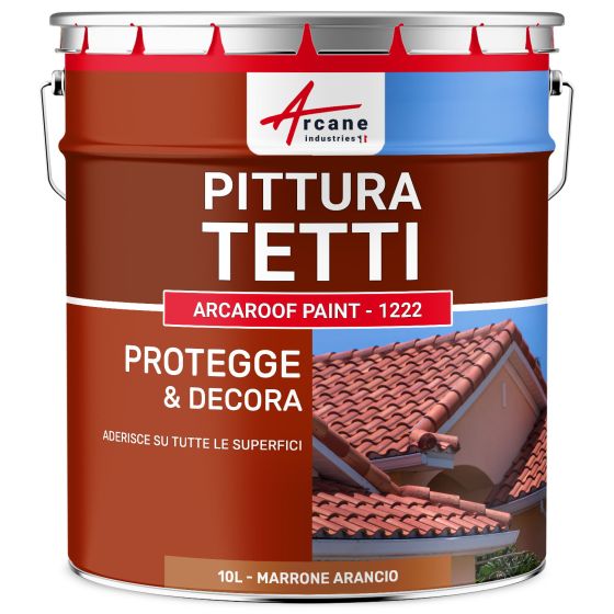 Vernice per Tetto e Tegole: ARCAROOF PAINT - 1222 10 L Terre cuite -  RAL 8023