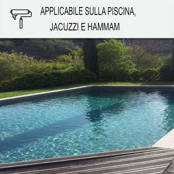 Kit di Tenuta per Piscine Piastrellate: Primer, Resina Poliuretanica Impermeabilizzante 