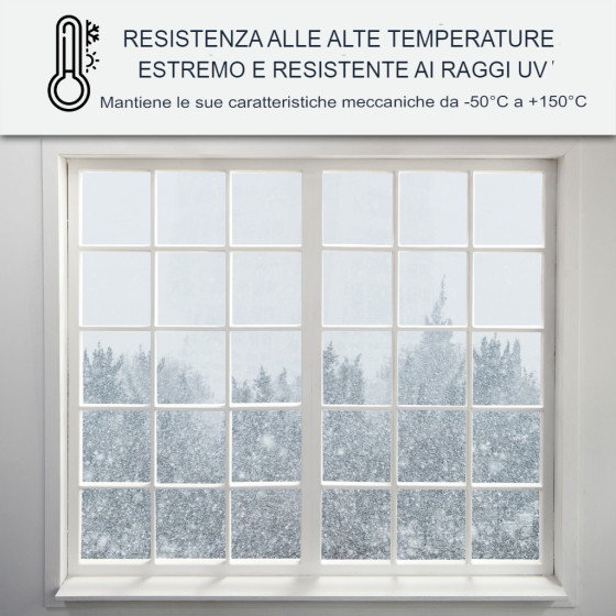 Mastice Silicone per Finestre e Serramenti: ARCASEALANT - 50 300 ml x 12 Trasparente