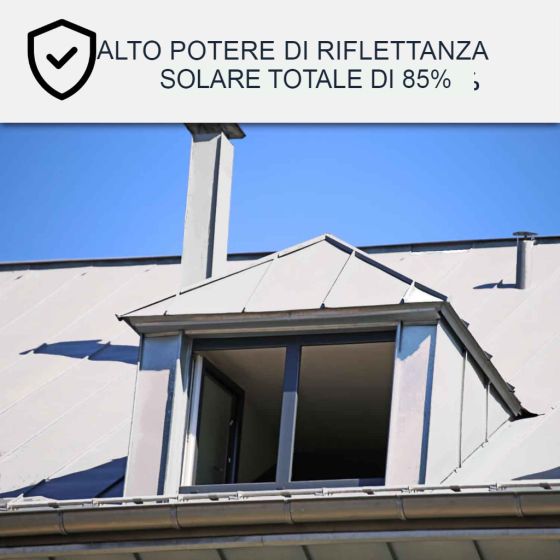 Vernice per tetti cool roof impermeabile e anticorrosione: ARCAREFLECT - 1218 2.5 L Bianco