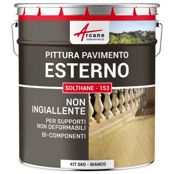 Pittura per Pavimenti Esterni  - SOLTHANE - 153 5 kg Bianco