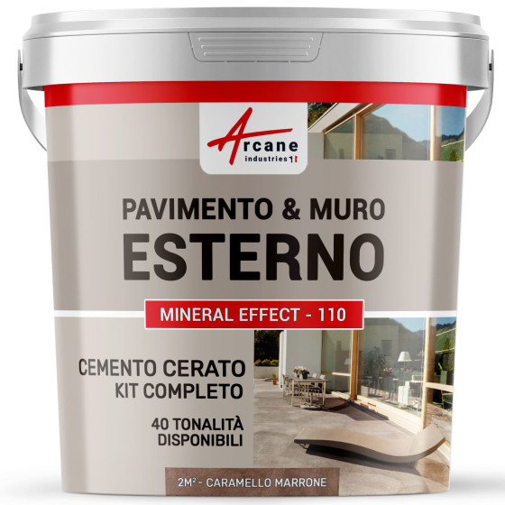 KIT CEMENTO CERATO ESTERNO  2 m²  Caramello Marrone