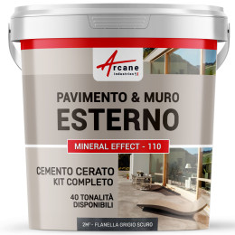 KIT CEMENTO CERATO ESTERNO  2 m²  Flanella Grigio Scuro