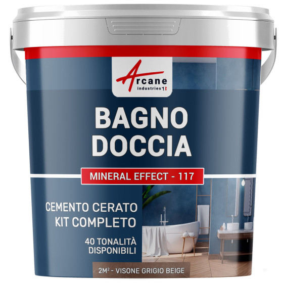 Kit Cemento Cerato Bagno 2 m²  Visone Grigio Beige