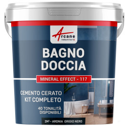 Kit Cemento Cerato Bagno 2 m²  Aronia Grigio Nero