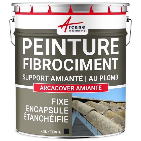Peinture fibro ciment et encapsulage support amianté et plomb : ARCACOVER AMIANTE - ardoise 2.5L - Couleur / Aspect