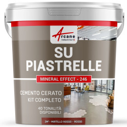 KIT DI BETON CERATO PER PIASTRELLE 2 m² Mirtillo Rosso - Rosso