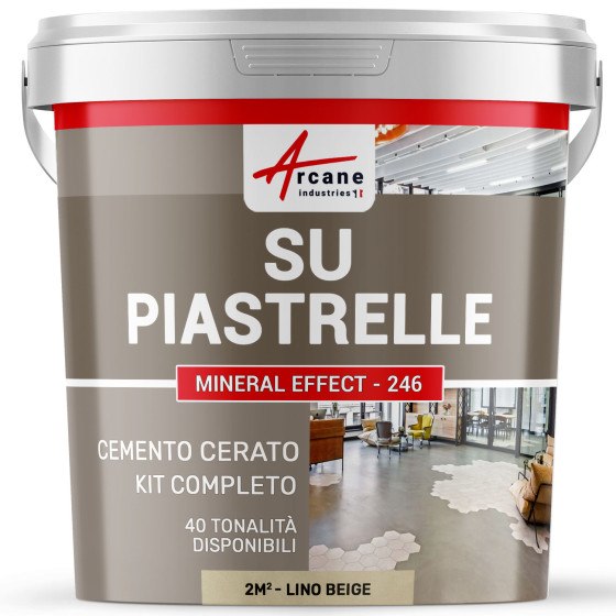 KIT DI BETON CERATO PER PIASTRELLE 2 m²  Lino Beige