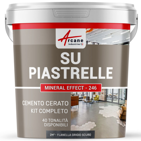 KIT DI BETON CERATO PER PIASTRELLE 2 m² Flanella Grigio Scuro KIT DI BETON CERATO PER PIASTRELLE 2 m² Flanella Grigio Scuro