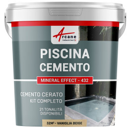 Kit Beton spatolato per piscina 32 m² Vaniglia Beige