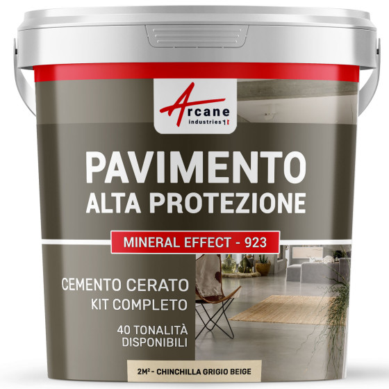 KIT CEMENTO CERATO PER PAVIMENTI  2 m²  Cincillà Grigio Beige
