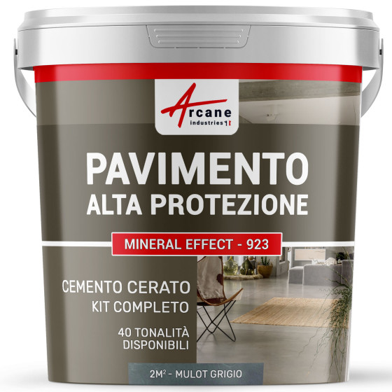 KIT CEMENTO CERATO PER PAVIMENTI  2 m²  Topolino Grigio