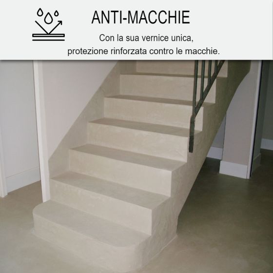Kit Completo Beton Cerato per Scale 10 m²  Anatra Grigio Bluastro