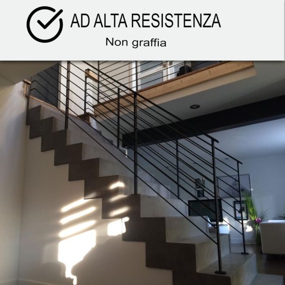 Kit Completo Beton Cerato per Scale 2 m²  Flanella Grigio Scuro