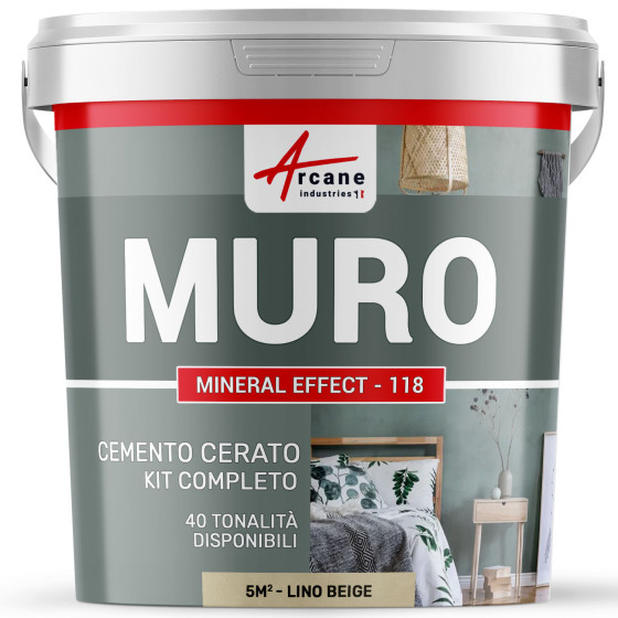 KIT CEMENTO CERATO PER PARETI 5 m² - Satinato Lino Beige