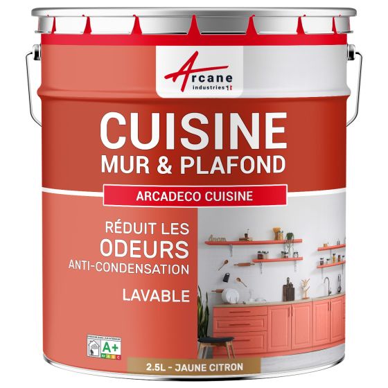 Peinture cuisine lessivable, mur et plafond : Arcadéco Cuisine Couleur / Aspect Peinture cuisine lessivable, mur et plafond : Arcadéco Cuisine Couleur / Aspect