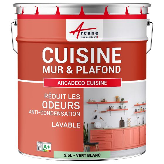 Peinture cuisine lessivable, mur et plafond : Arcadéco Cuisine Couleur / Aspect Peinture cuisine lessivable, mur et plafond : Arcadéco Cuisine Couleur / Aspect