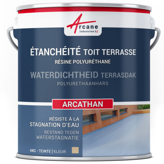 Dakafdichting terras - Gekleurde Polyurethaan Hars: ARCATHAN - 4 kg