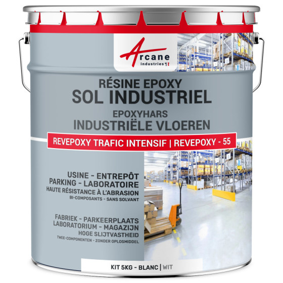 Epoxyverf voor industriële vloeren en parkeergarages - REVEPOXY -55 - 5 Kg (tot 10 m² in 2 lagen)