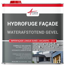 Oplosmiddelhoudende waterafstotende middel voor gevels, pleisterwerk, bakstenen en bepleistering: ARCAREPEL -213