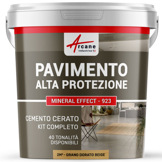 KIT CEMENTO CERATO BEIGE PAVIMENTO ALTA PROTEZIONE