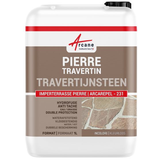 Waterdichtmakend middel voor travertin, waterafstotend voor natuursteen, vlekbestendig: ARCAREPEL -231