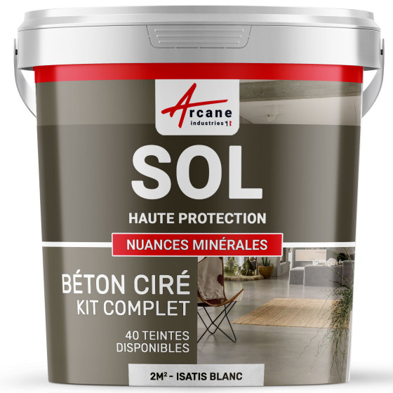 KIT BETON CIRE SOL HAUTE PROTECTION-kit2m2-Isatis-Blanc-Aspect / Couleur