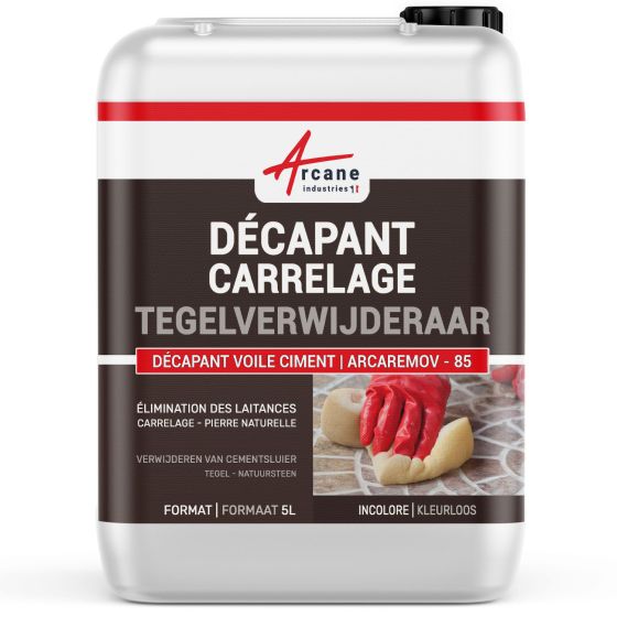 Ontkalker voor cementwaas en kalksluier op tegels