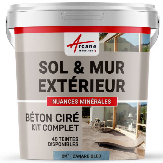 KIT GEWAXT BETON BUITEN - Gewaxt beton voor buiten voor vloer, muur, terras, balkon, trap
