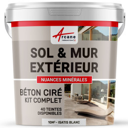 Beton cire exterieur pour sol mur terrasse escalier enduit Blanc | Maison Etanche