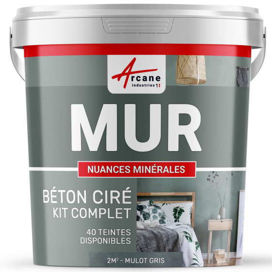 KIT BTON CIR MURS-kit2m2-Satinee-Mulot-Gris-Aspect / Couleur