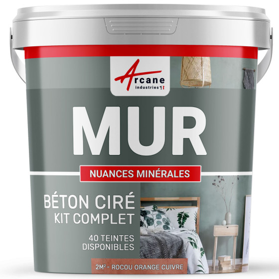 KIT BTON CIR MURS-kit2m2-Satinee-Rocou-orange-cuivre-Aspect / Couleur