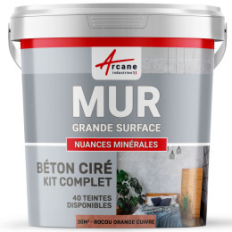 KIT BTON CIR MURS - B‚ton cir‚ sp‚cial murs-Kit30m2-Rocou-orange-cuivre-Aspect / Couleur