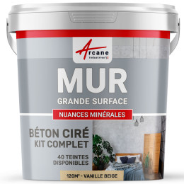 Béton Ciré Murs - Kit Spécial Grande Surface Marron | Maison Etanche