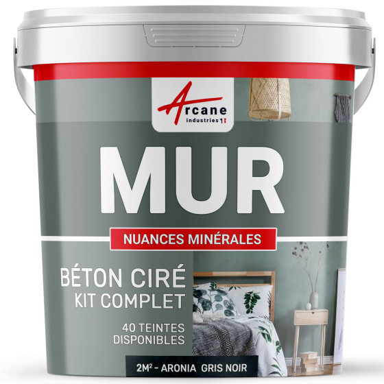 KIT BTON CIR MURS-kit2m2-Satinee-Aronia-Gris-Noir-Aspect / Couleur