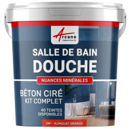 1-Main-Kit B‚ton Cir‚ Salle de Bain : Enduit imperm‚able-kit2m2-Kumquat-Orange-Aspect / Couleur