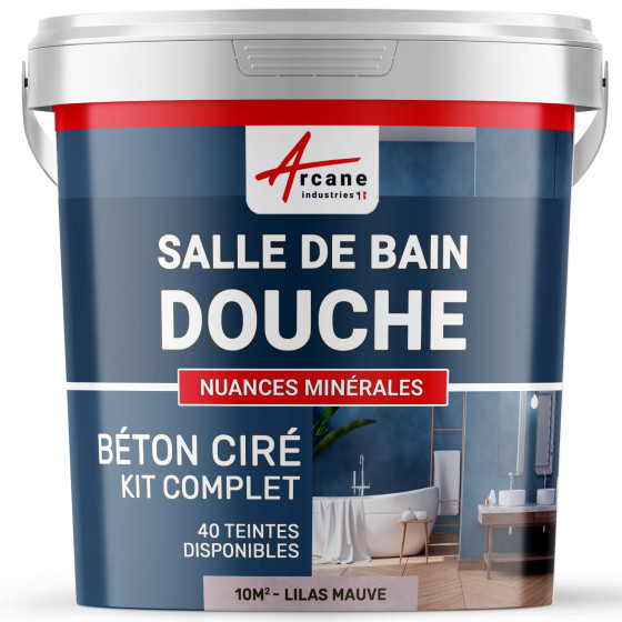 1-Main-Kit B‚ton Cir‚ Salle de Bain :  Enduit imperm‚able-kit10m2-Lilas-Mauve-Aspect / Couleur