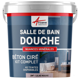 1-Main-Kit B‚ton Cir‚ Salle de Bain : Enduit imperm‚able-kit2m2-Lilas-Mauve-Aspect / Couleur