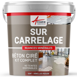 Kit béton ciré sur carrelage sol et mur Noir | Maison Etanche