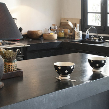 Cemento cerato cucina, piano di lavoro
