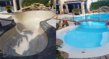 Arcapiscine coque in poliestere bianco