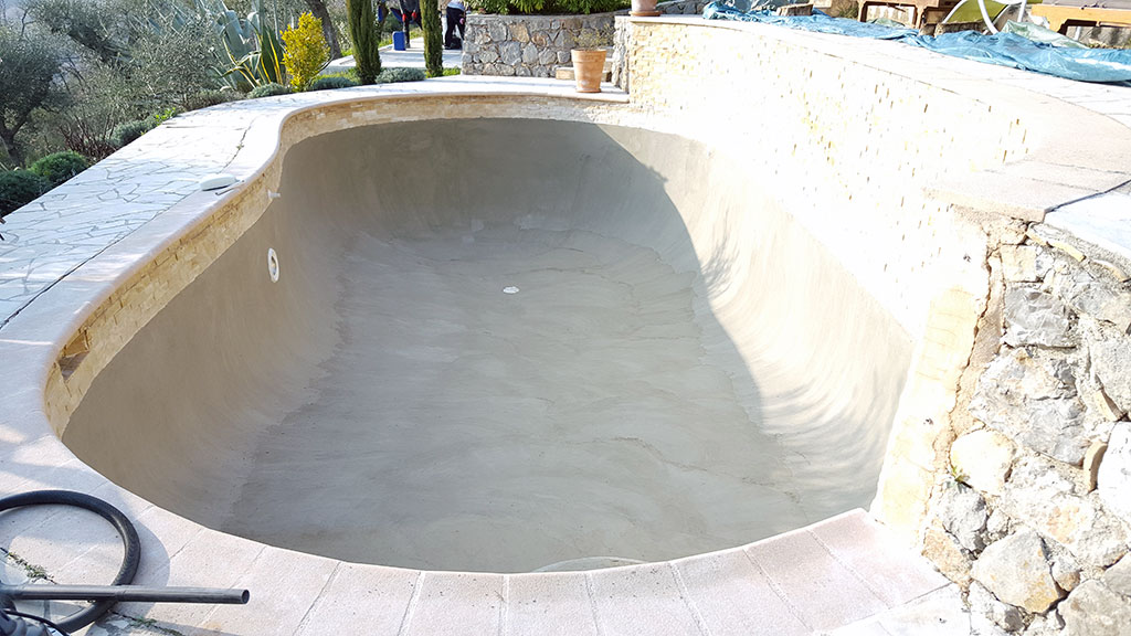 bassin piscine mortier cuvelage impermeabilisation