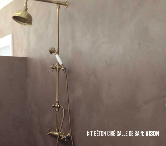 Kit béton ciré enduit salle de bain imperméable et douche Kit béton ciré enduit salle de bain imperméable et douche