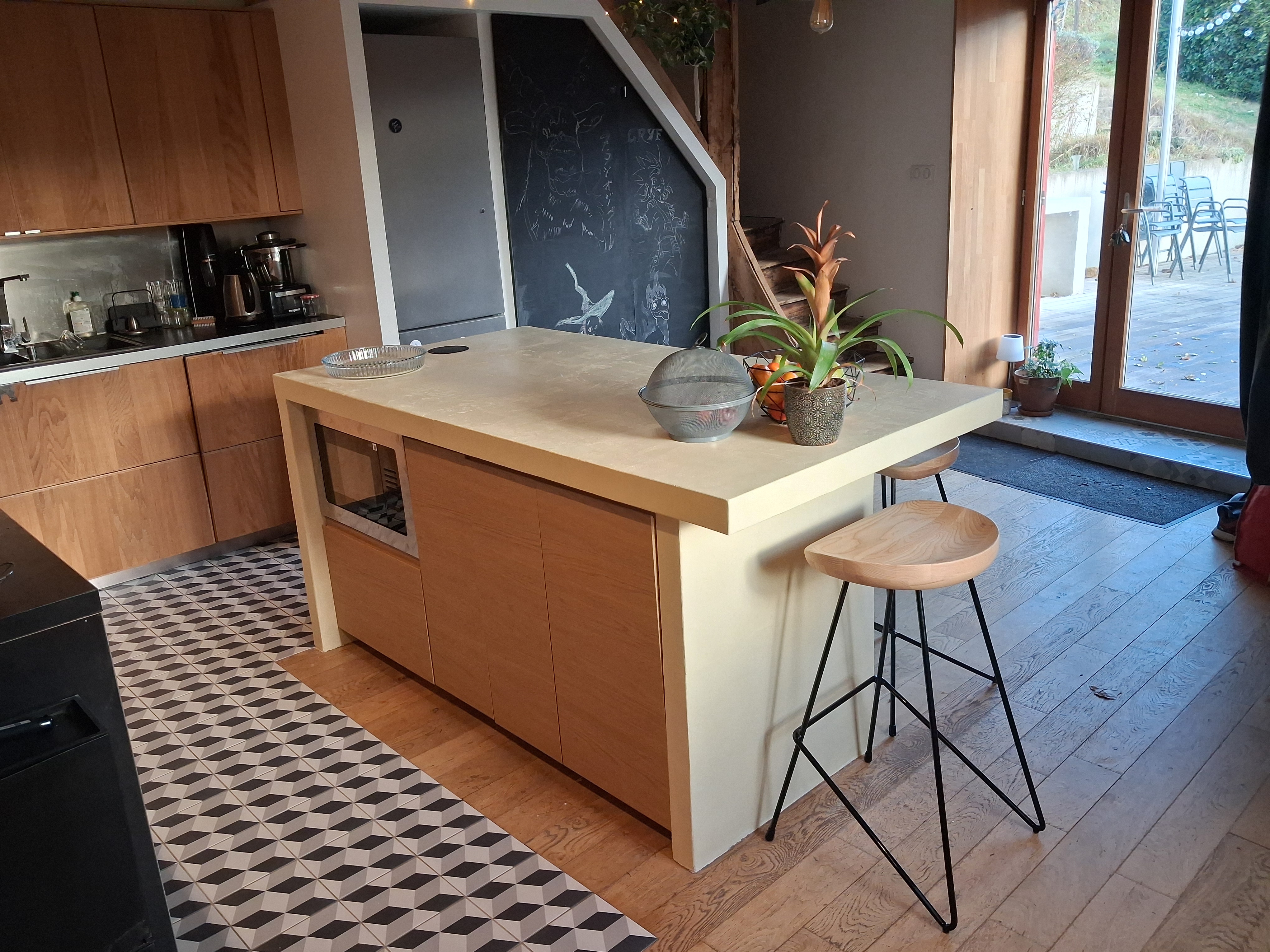 beton cire cuisine